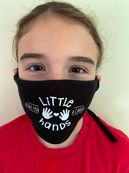 NEW!! Little Hands Black Masks with pocket for filter (Teen/Adult size)